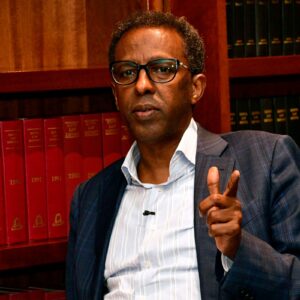 Senior Counsel Ahmednasir Abdullahi gestures during the interview at his office on January 4, 2024. Picture by Francis Nderitu