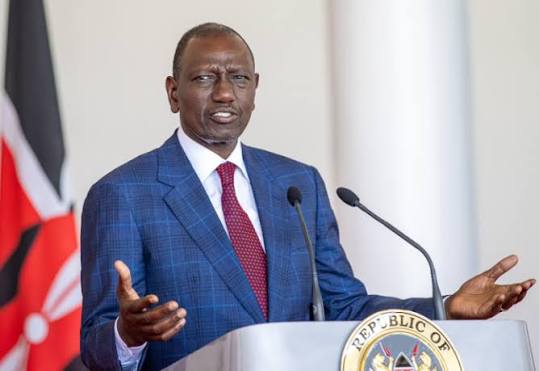 Photo of President William Ruto at previous press conference. PHOTO/ X State House