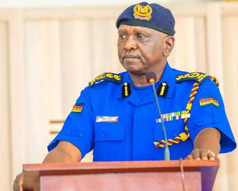 Photo of IG Douglas Kanja. PHOTO/ National Police Service X Account. State House