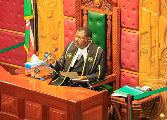 A photo of National Assembly Speaker Moses Wetang'ula Chairing a house session