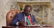 President William Ruto signing an MoU in Cairo Egypt on Wednesday, January 29, 2025. PCS