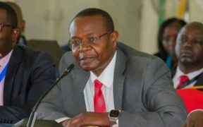 Busia Governor Dr. Paul Otuoma appearing before the Senate Standing Committee on Finance and Budget on October 8, 2025. PHOTO/Parliament.