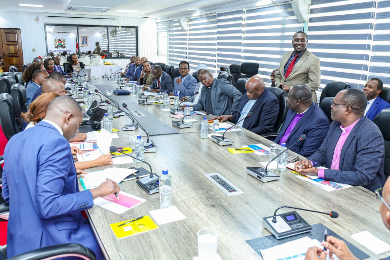 Health CS Aden Duale Chairs the meeting with FBO members to discuss about Taifa Care roll out on October 1 2025. PHOTO/ Duale X