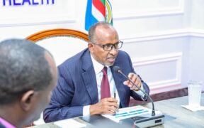 Health CS Aden Duale Chairs the meeting with FBO members to discuss about Taifa Care roll out on October 1 2025. PHOTO/ Duale X
