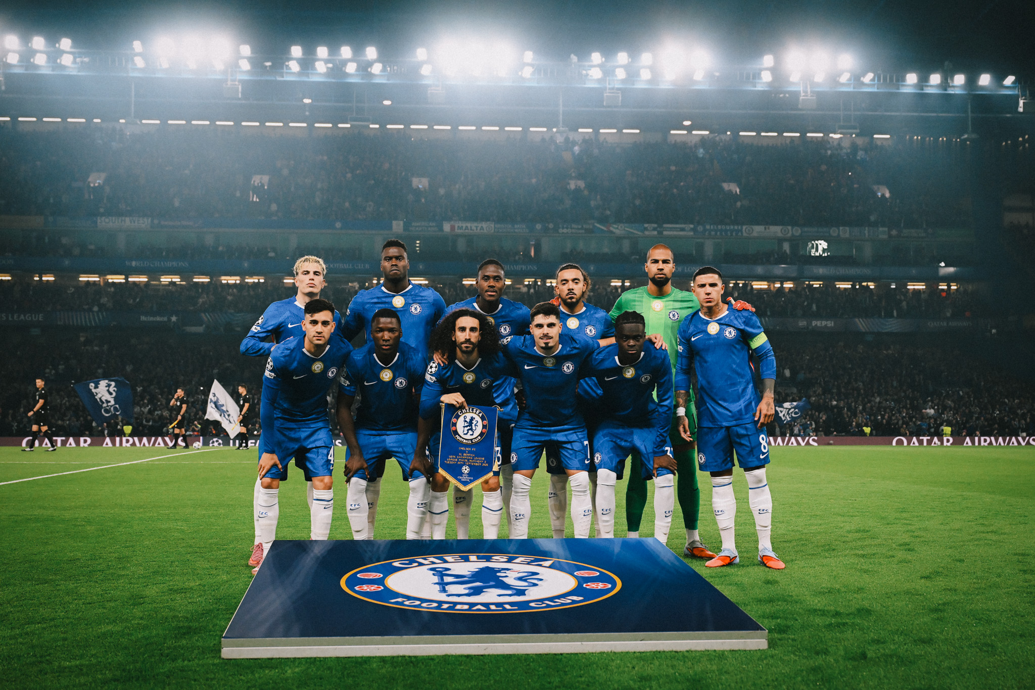 Chelsea starting XI during their last UCL game. PHOTO/ Chelsea X