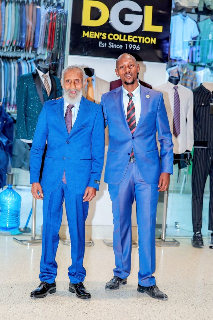 Collage of Geoffrey Mosiria and Eastleigh street man after being bought new suit and shoes. PHOTO/MOSIRIA X
