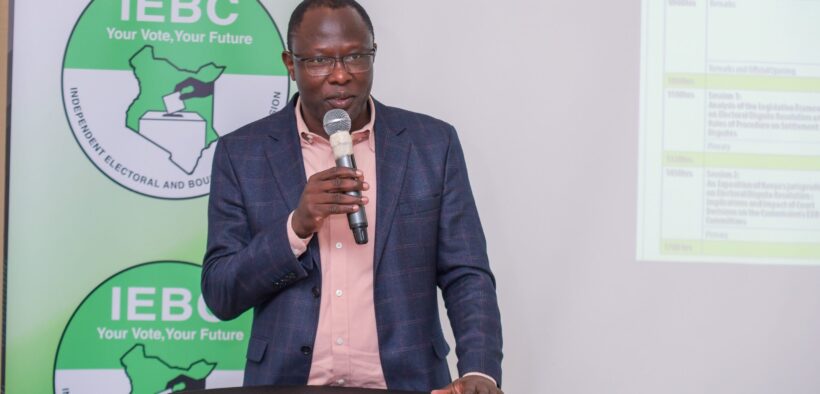 IEBC Chairperson Ethekon at previous IEBC event. PHOTO/ IEBC X