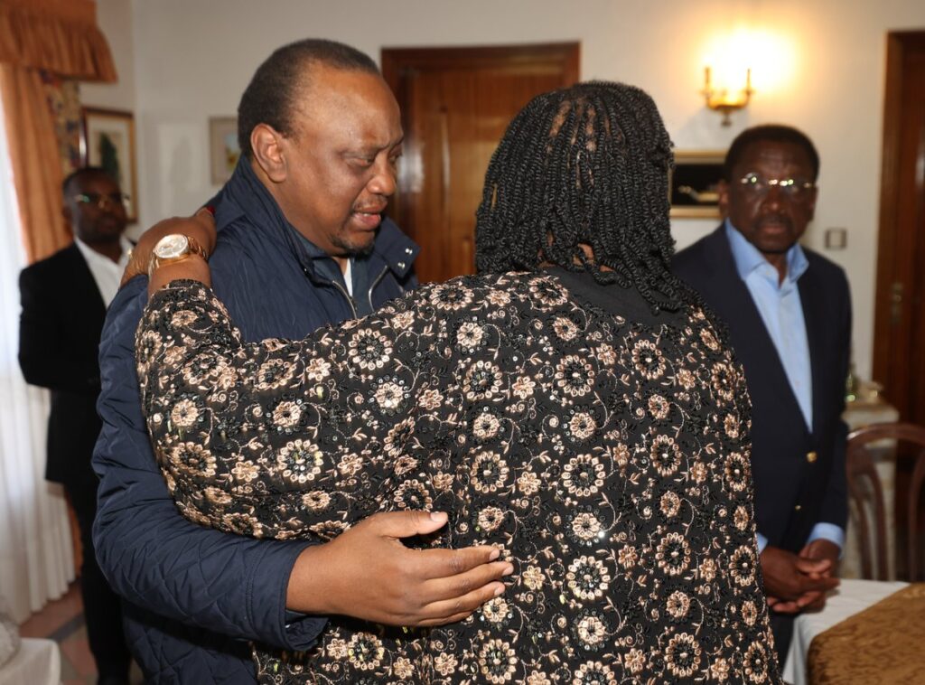 Former President Uhuru Kenyatta Condoling with the family Image/X