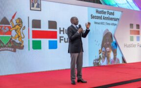 President William Ruto during the Hustler Fund's second anniversary at KICC. PHOTO/Ruto X