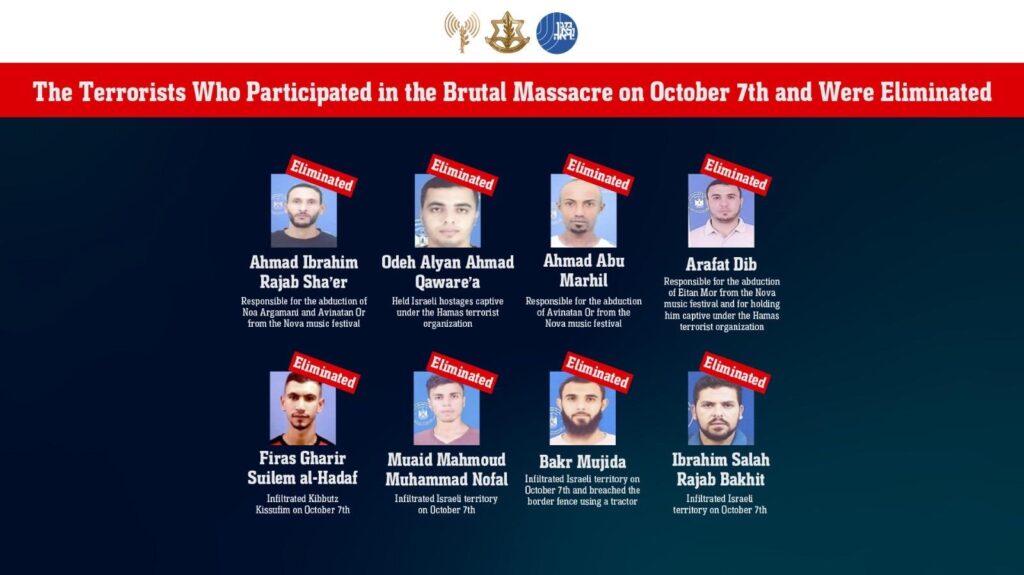 Photos of the Hamas Militants Who Infiltrated Israel’s Territory During the October 7th, 2024 Attack. PHOTO/ Israel Defense Forces X.