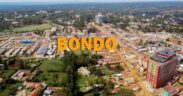 An aeriel shot of Bondo town