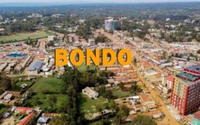An aeriel shot of Bondo town
