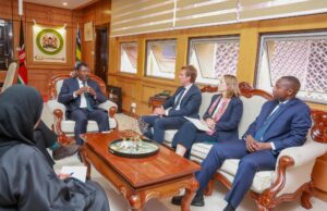 Speaker Wetang'ula chairing a meeting with an envoy consisting of Mr Ed Barnett,the charge d' Affairs ad interim British High Commission Image/Parliament/File