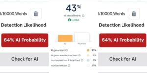 AI detector results PHOTO/screengrab