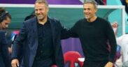 A college of Hansi Flick and Luis Enrique. PHOTO/GazetaBlic Sport Facebook