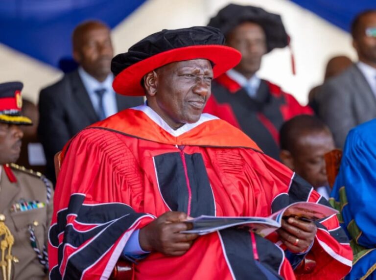President William Ruto presides over the 59th graduation of Scott Christian University in Machakos Town on December 6, 2024. PHOTO/PCS