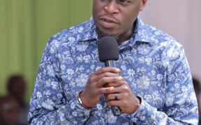 Sakaja speaking during the United Winner DT Sacco's 25th Anniversary celebration in Umoja. PHOTO/File