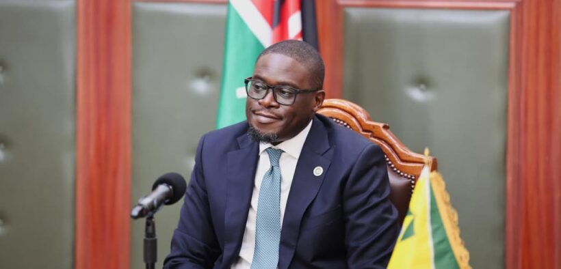 Nairobi Governor Johnson Sakaja speaking at past event. PHOTO/File