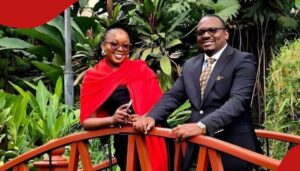 Lawyer Steve Ogolla and his new wife Ivy Bavoline Image/CO/FB