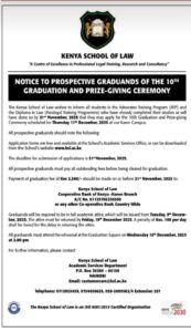 KSL Notice On their 10th Graduation and Prize-Giving Ceremony Image/Mygov