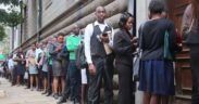 Kenyans Queue In Nairobi, Seeking Employment Opportunities. PHOTO/ Courtesy.