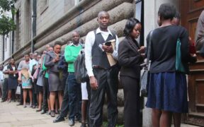 Kenyans Queue In Nairobi, Seeking Employment Opportunities. PHOTO/ Courtesy.
