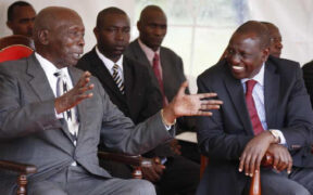 Late President Daniel Arap Moi and President William Ruto during a past event. PHOTO/Peter Ochieng, The Standard.