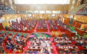 National Assembly Speaker Moses Wetang’ula speaking at the 68th Commonwealth Parliamentary Association meeting in Bridgetown, Barbados.