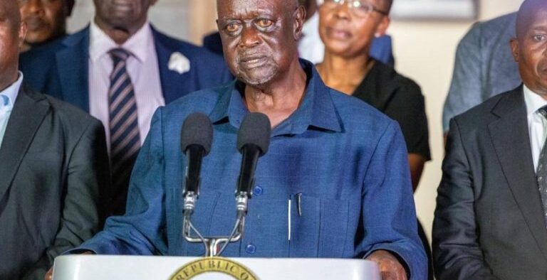 Oburu Oginga during his past address: PHOTO/ ODM