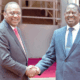 President Uhuru Kenyatta with Opposition leader Raila Odinga when they announced a political truce in March, 2018. Photo/PD/File