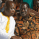 ODM leader Raila Odinga (left) and his brother, Dr Oburu Oginga during the Christmas service at St Peter Nyamira ACK church in Bondo on December 25, 2018. PHOTO | ONDARI OGEGA