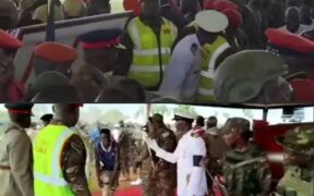 Public viewing Raila Odinga's body. PHOTO/FILE