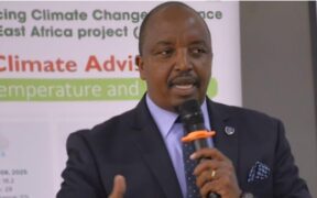 Kenya Met Boss Edward Muriuki speaking at previous event. PHOTO/NA