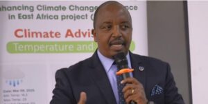 Kenya Met Boss Edward Muriuki speaking at previous event. PHOTO/NA