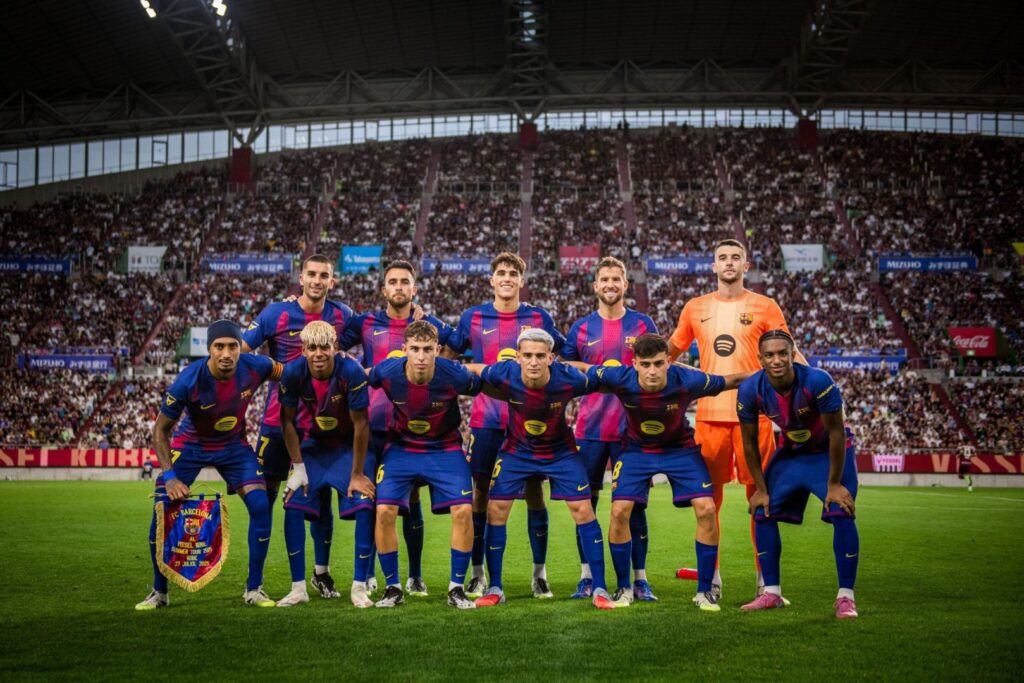 Barcelona starting XI for past pre-season friendly match. PHOTO/ Barcelona Facebook