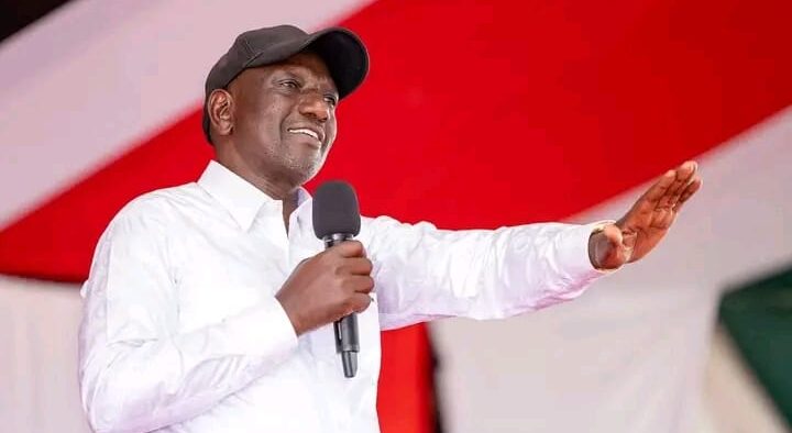President William Ruto speaking during KANU grassroot meeting at Kabarak, Nakuru County. PHOTO/PCS.