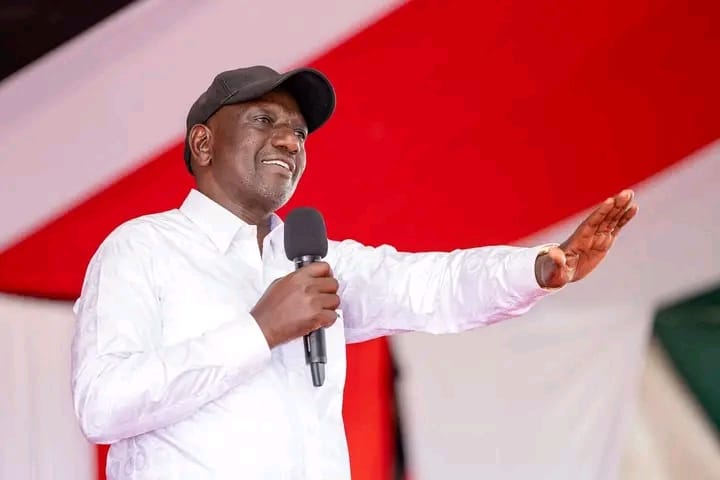 President William Ruto speaking during KANU grassroot meeting at Kabarak, Nakuru County. PHOTO/PCS.