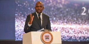 Interior CS Kipchumba Murkomen speaking during a past event. PHOTO/Murkomen FB