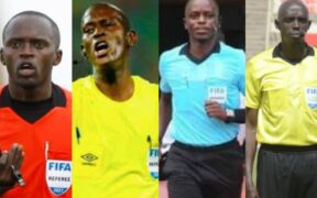 Four Kenyan officials who will take part in AFCON 2025. PHOTO/Courtesy.