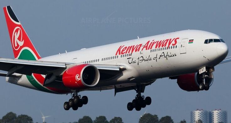 Kenya Airways Plane at the JKIA Image/FB