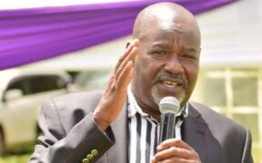 KAA Chairperson Caleb Kositany addressing the public at past event. PHOTO/FILE