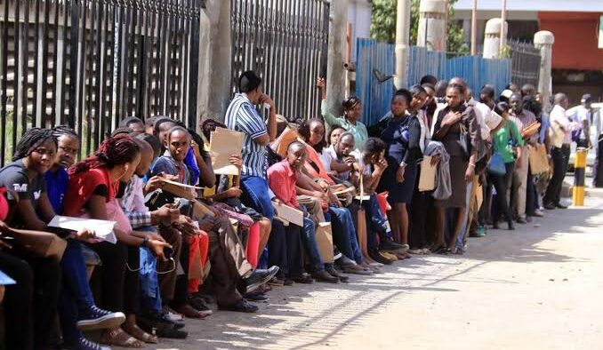 Section of kenyans looking for employment. PHOTO/DN