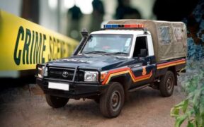 Kenya police vehicle at crime scene. PHOTO/FILE