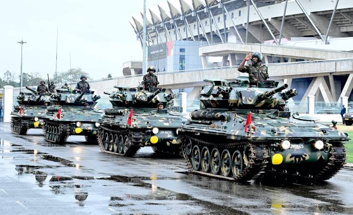 Tanzania showcased impressive military strength during the celebration of the 60th anniversary of the Tanzania People's Defence Force. PHOTO/TZ Military X