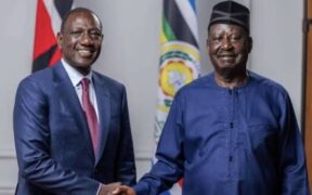 President William Ruto and Raila Odinga at previous event. PHOTO/DN