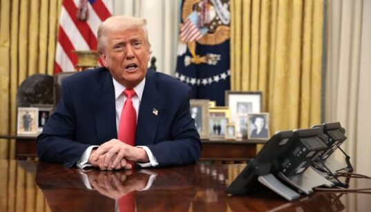 US President Donald Trump speaking at past event. PHOTO/WH X