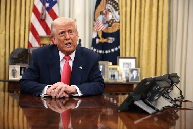 US President Donald Trump speaking at past event. PHOTO/WH X