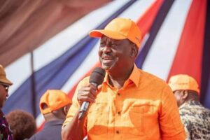 Raila Odinga speaking at previous event