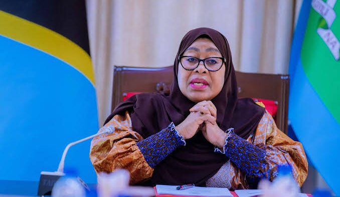 Samia Suluhu Hassan speaking at past event. PHOTO/Samia X