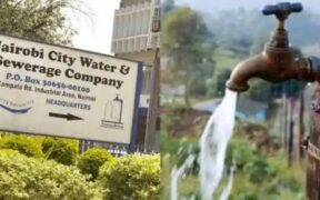 Nairobi water signpost and tap for illustration purposes. PHOTO/FILE